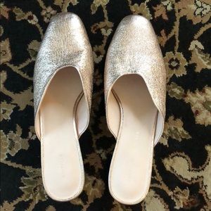 Loeffler Randall Lulu rose gold mules